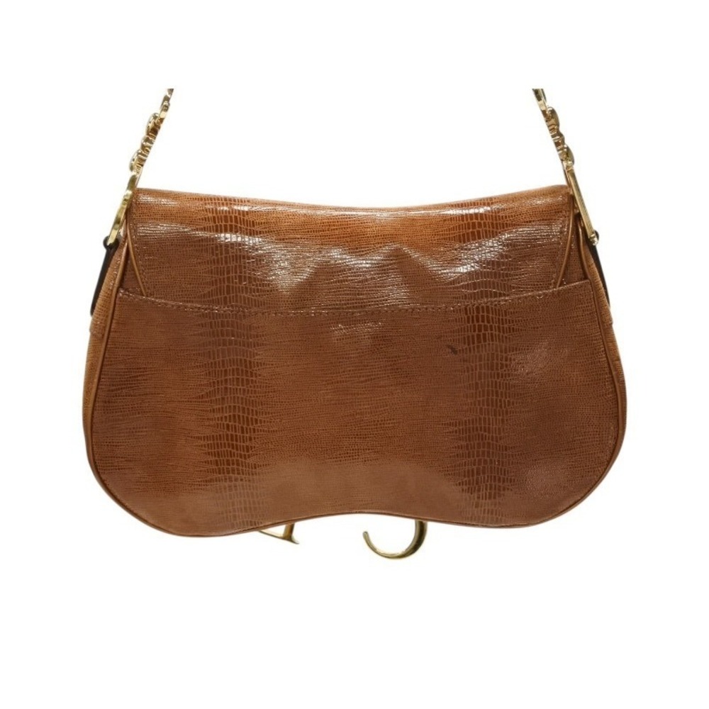 Christian Dior Saddle Bag brown lizard leather - Picture 3 of 10